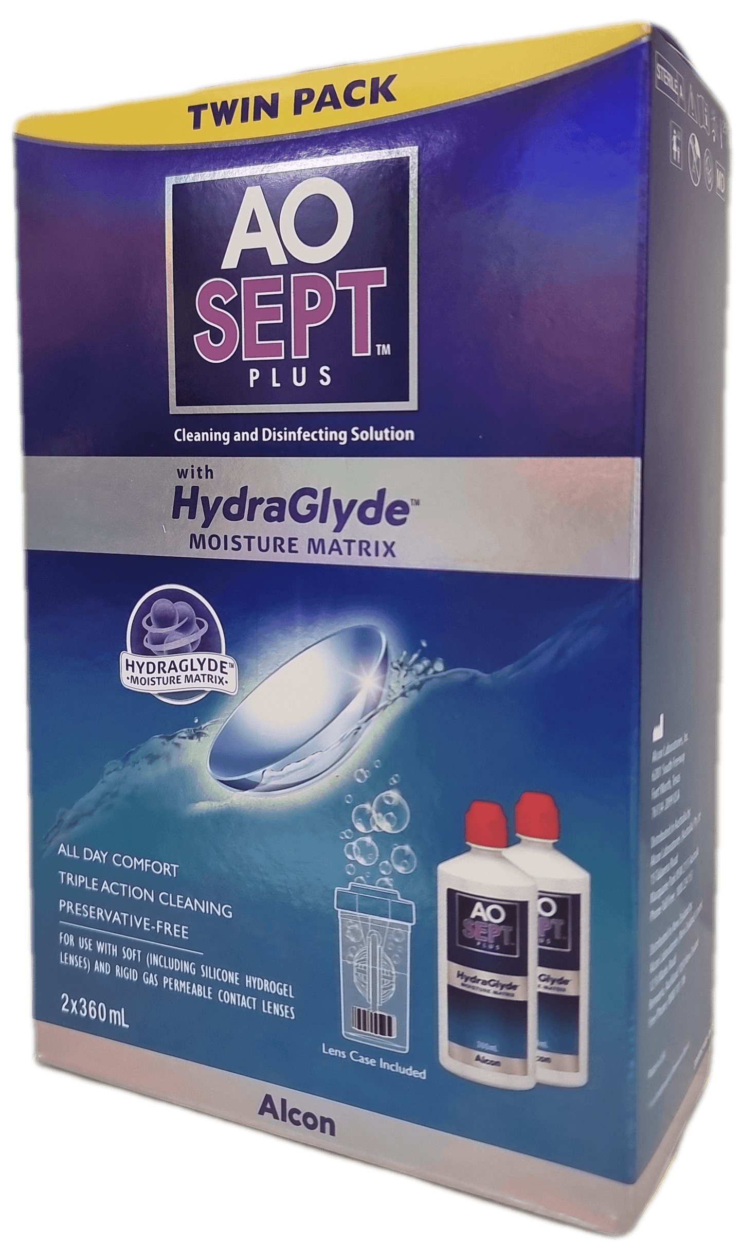 AO Sept HydraGlyde Cleaning & Disinfecting Solution - Twin Pack