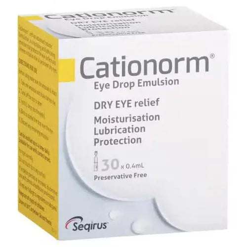 Cationorm Lubricating Eye Drops – Unit Dose 30x0.4mL