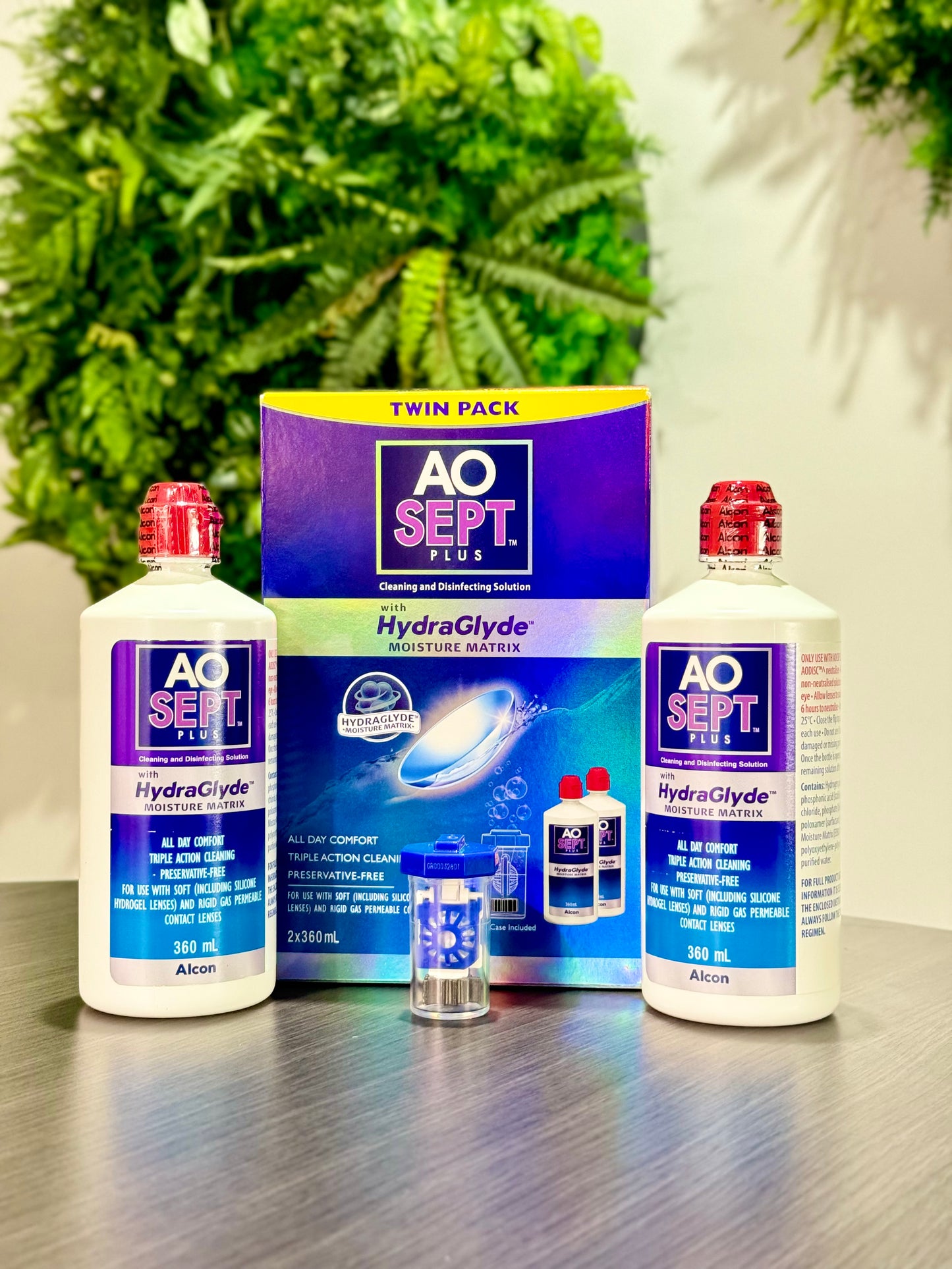 AO Sept HydraGlyde Cleaning & Disinfecting Solution - Twin Pack