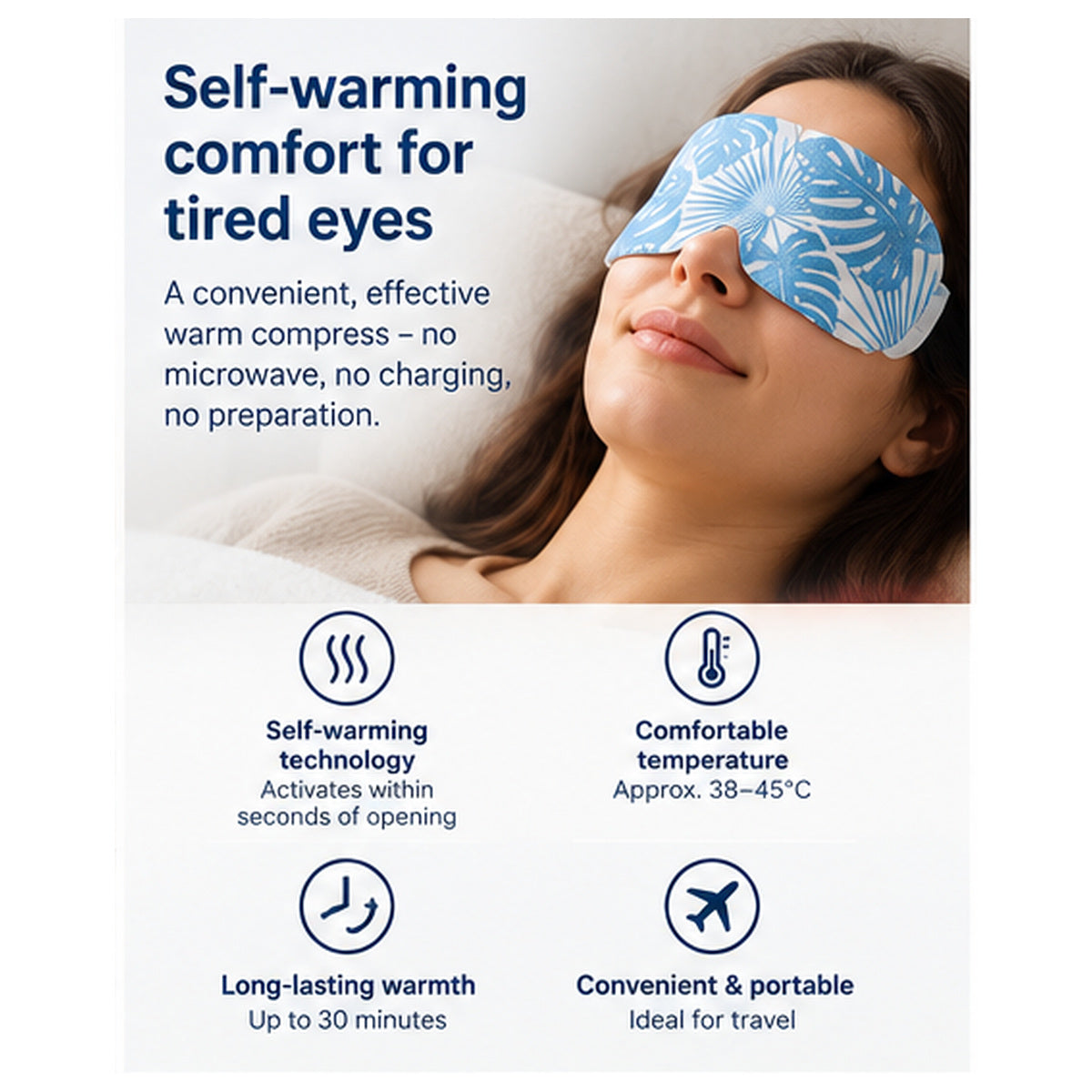 OptiChoice Self-Warming Eye Masks – 10 Pack