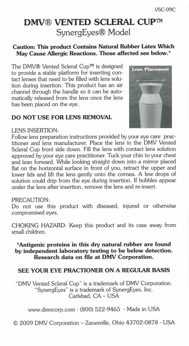 DMV Scleral Contact Lens Remover