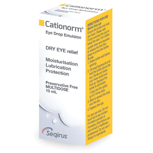 Cationorm Lubricating Eye Drops – Multidose Bottle 10mL