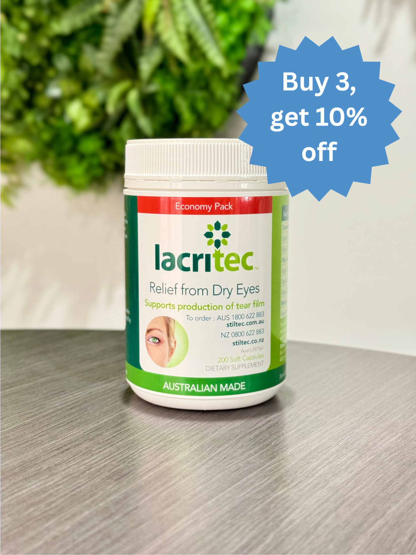 LACRITEC Dry Eye Supplement - Economy Pack