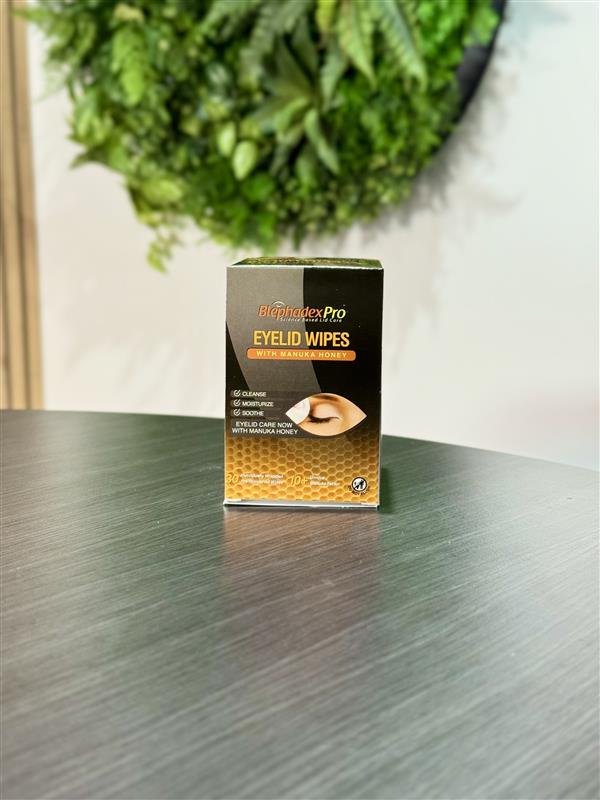 Blephadex Pro Eyelid Wipes with Manuka